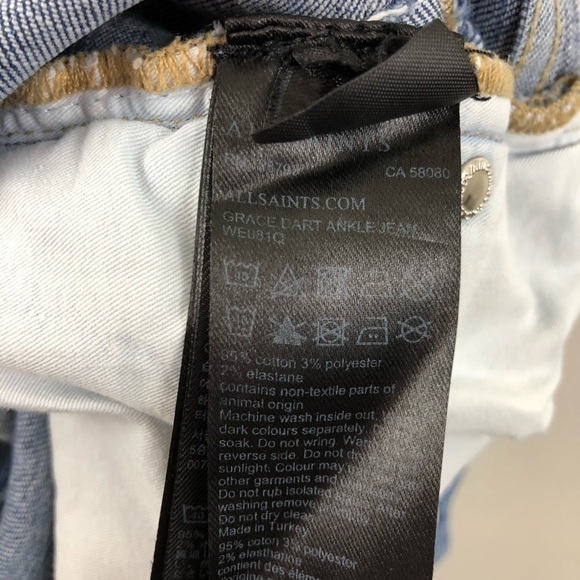 All Saints Blue Dart Grace Mid Skinny Jeans 27 - Picture 10 of 10